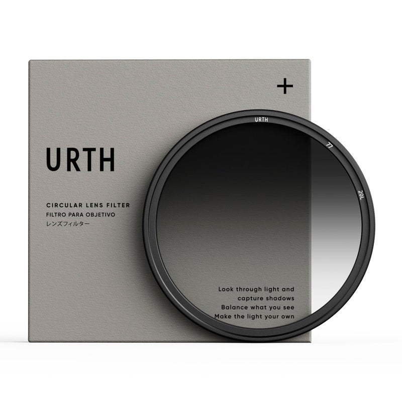 Urth 77mm Soft Graduated ND8 Lens Filter (Plus+) â€” 3-Stop, Ultra-Slim 20-Layer Nano-Coated Soft Grad Neutral Density Camera Lens Exposure Balance Filter - Image 1